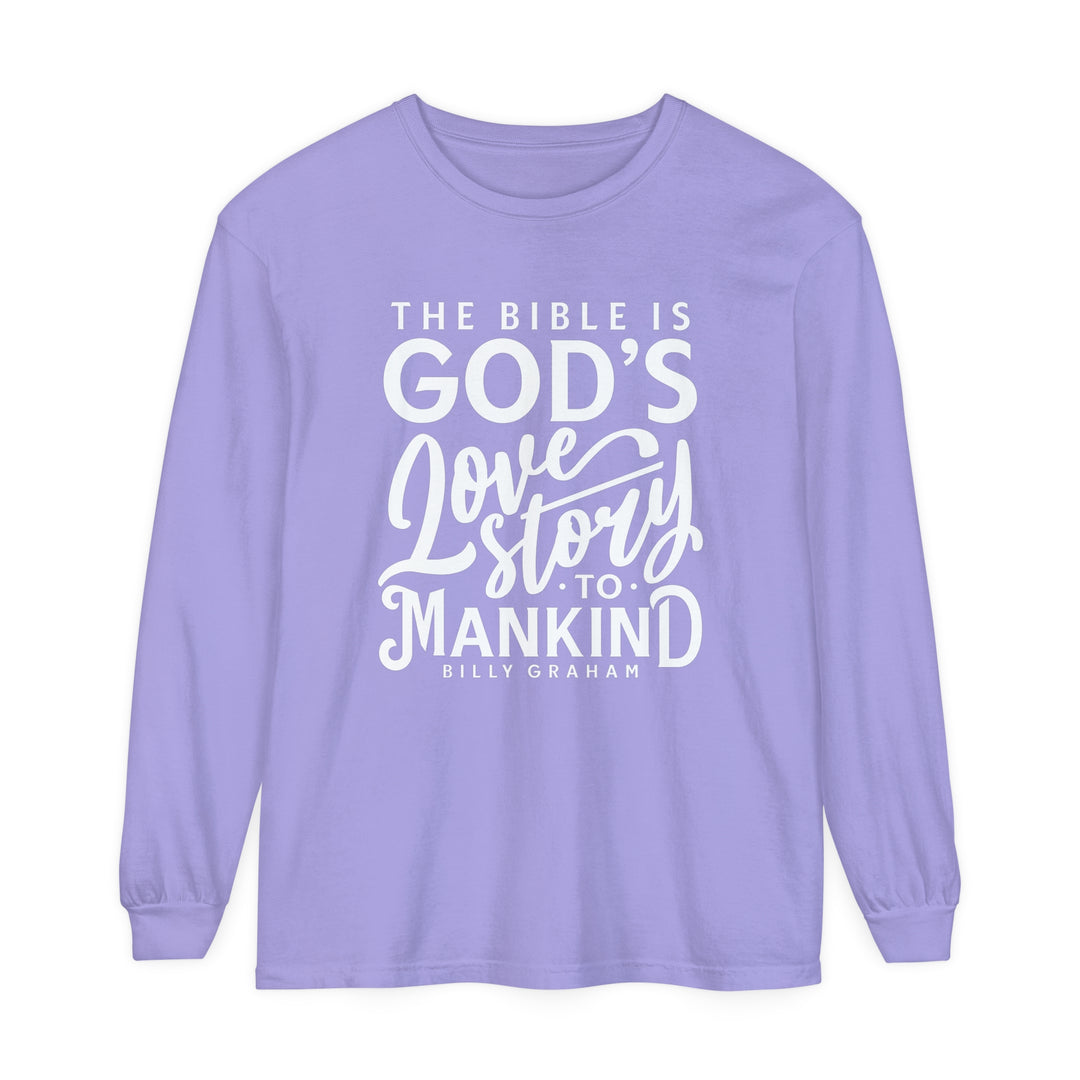 God's Love Story Long Sleeve Shirt Long-sleeve Violet S 