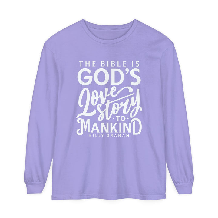 God's Love Story Long Sleeve Shirt Long-sleeve Violet S 