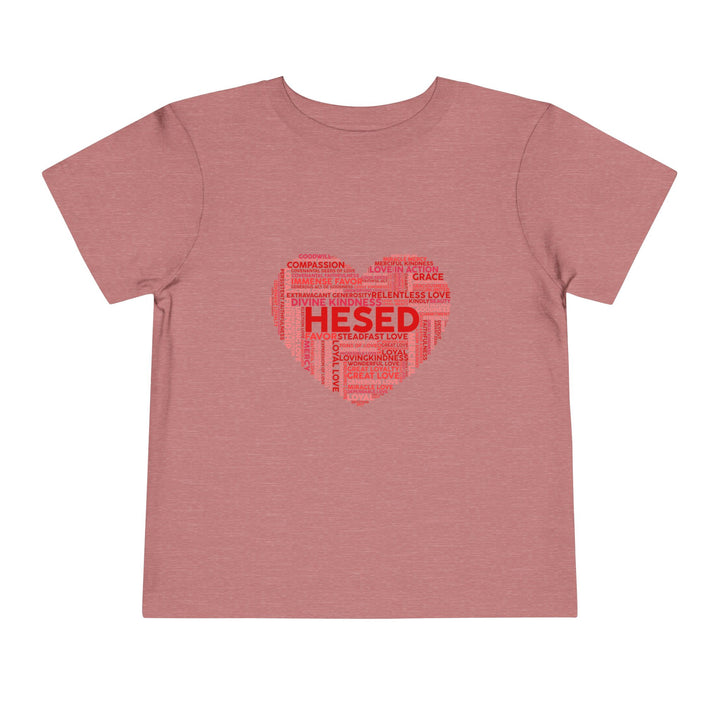 Hesed Heart Cloud Toddler Tee Kids clothes Heather Mauve 2T 