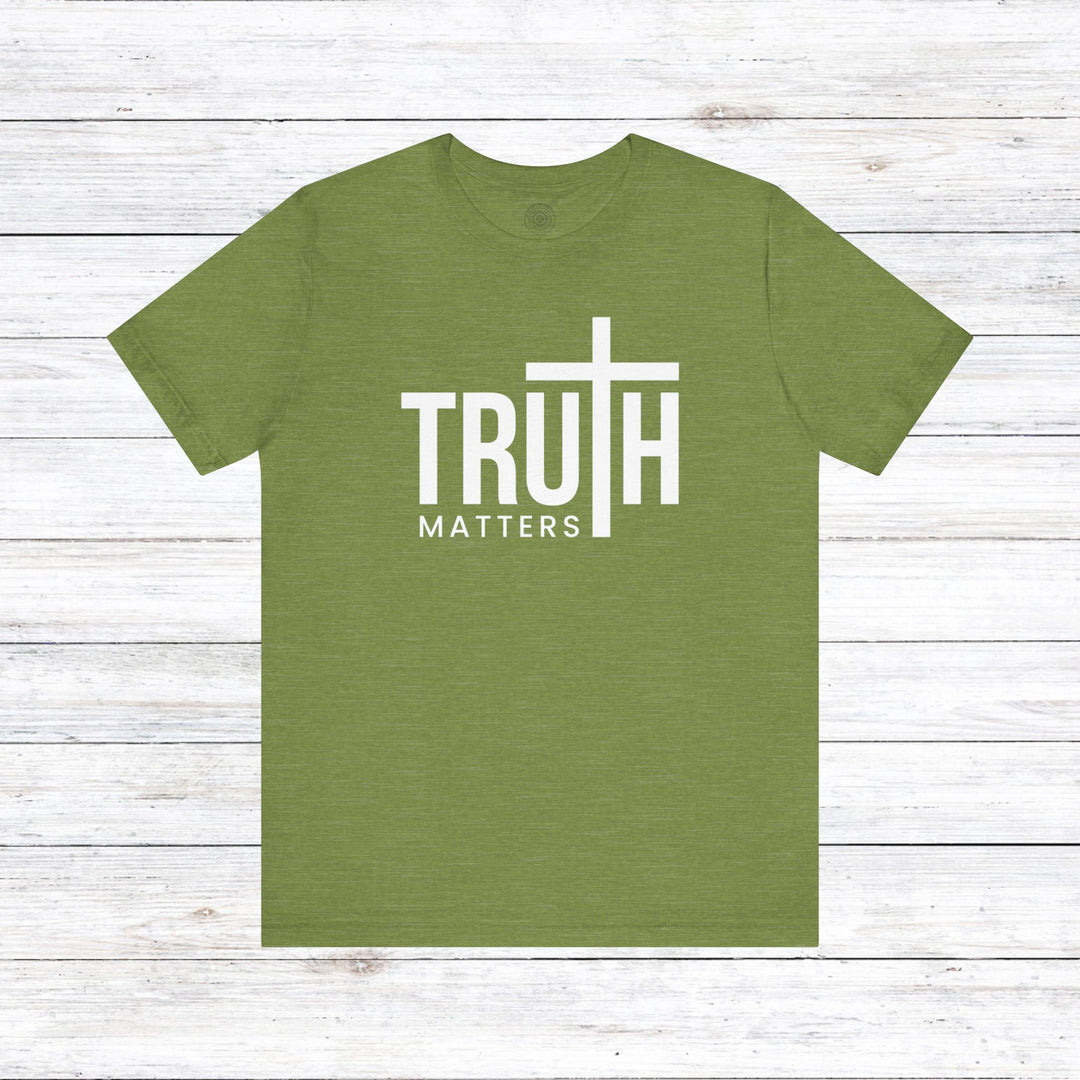 Truth Matters Unisex T-Shirt T-Shirt Heather Green S 