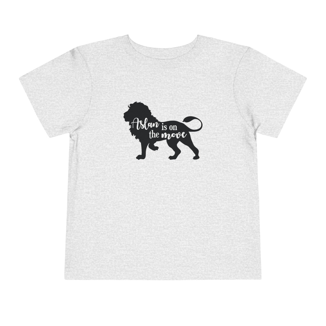 Aslan Is On The Move Toddler Tee Kids clothes Athletic Heather 2T 