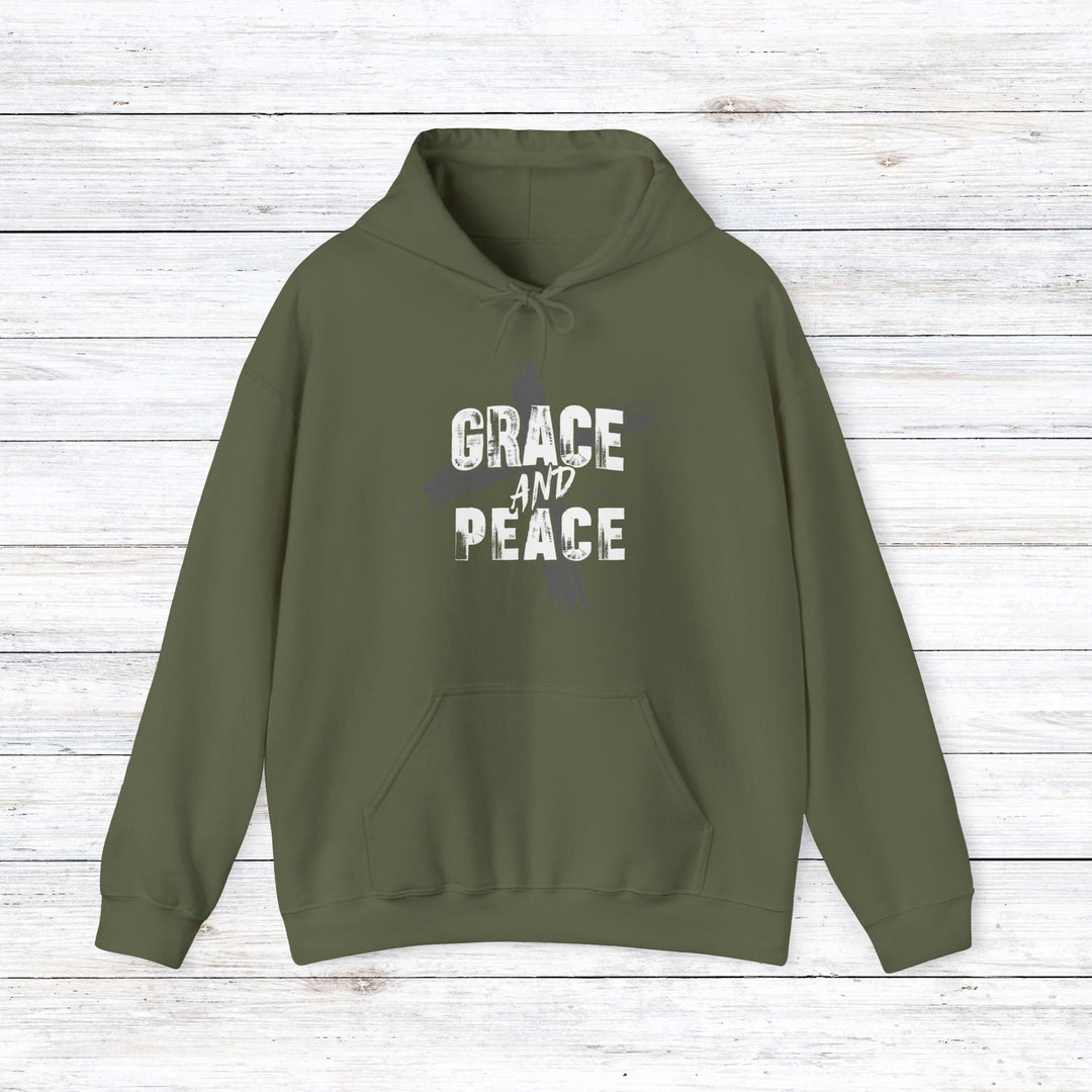 Grace and Peace Hoodie Hoodie Military Green S 