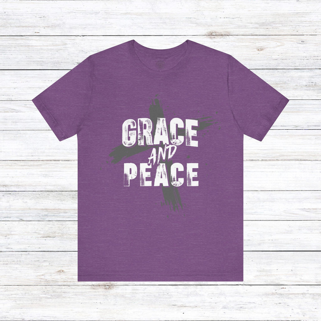 Grace and Peace Unisex T-Shirt T-Shirt Heather Team Purple S 