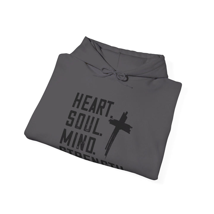 Heart Soul Mind Strength Cross Hoodie Hoodie   