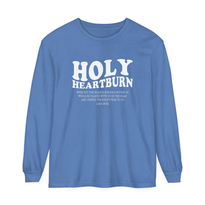 Holy Heartburn Long Sleeve Shirt Long-sleeve Flo Blue S 