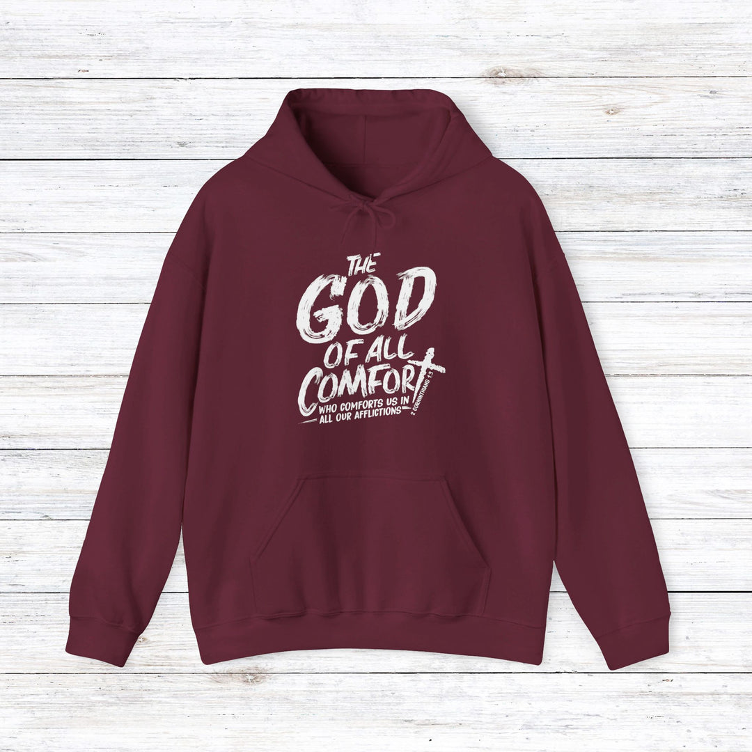 God of All Comfort Hoodie Hoodie Maroon S 