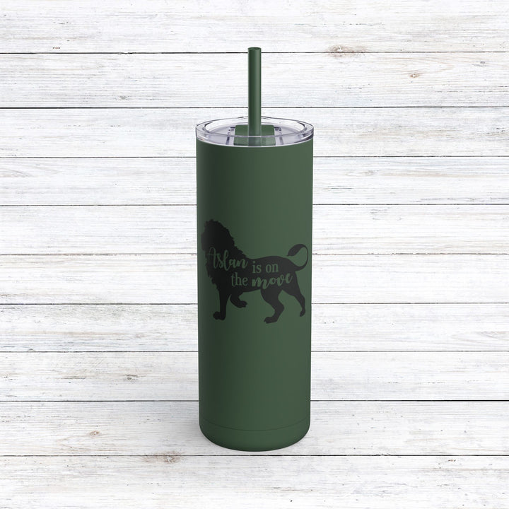 Christian Tumbler Aslan Is On The Move Mug Pine Needle 20oz Matte