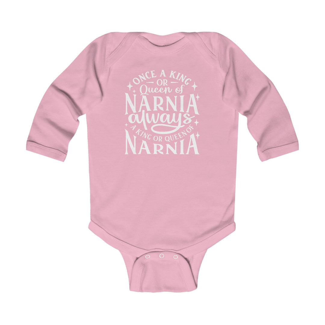 King or Queen of Narnia Infant Long Sleeve Bodysuit Kids clothes Pink NB (0-3M) 