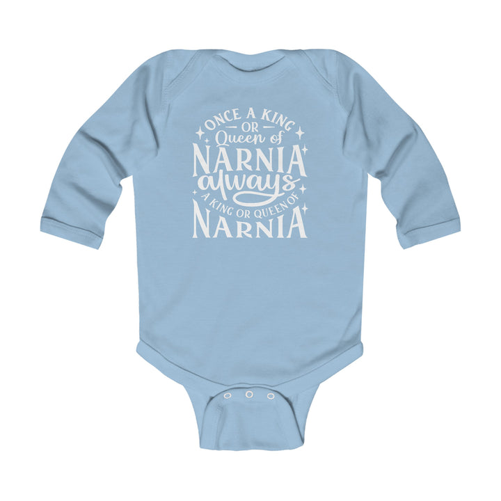 King or Queen of Narnia Infant Long Sleeve Bodysuit Kids clothes Light Blue NB (0-3M) 