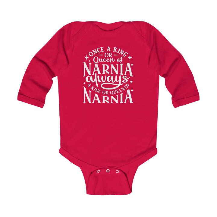 King or Queen of Narnia Infant Long Sleeve Bodysuit Kids clothes Red NB (0-3M) 