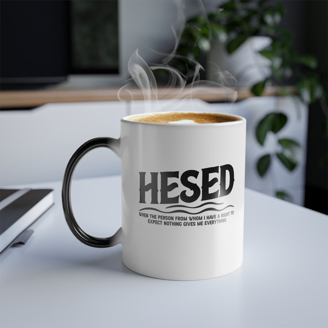 Christian Coffee Mug Hesed Everything Color Morphing Mug   