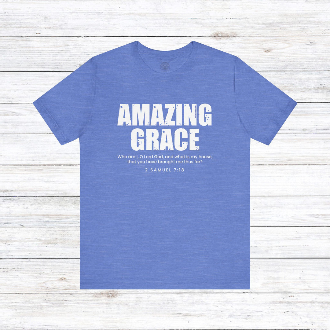 Amazing Grace Unisex T-Shirt T-Shirt Heather Columbia Blue S 