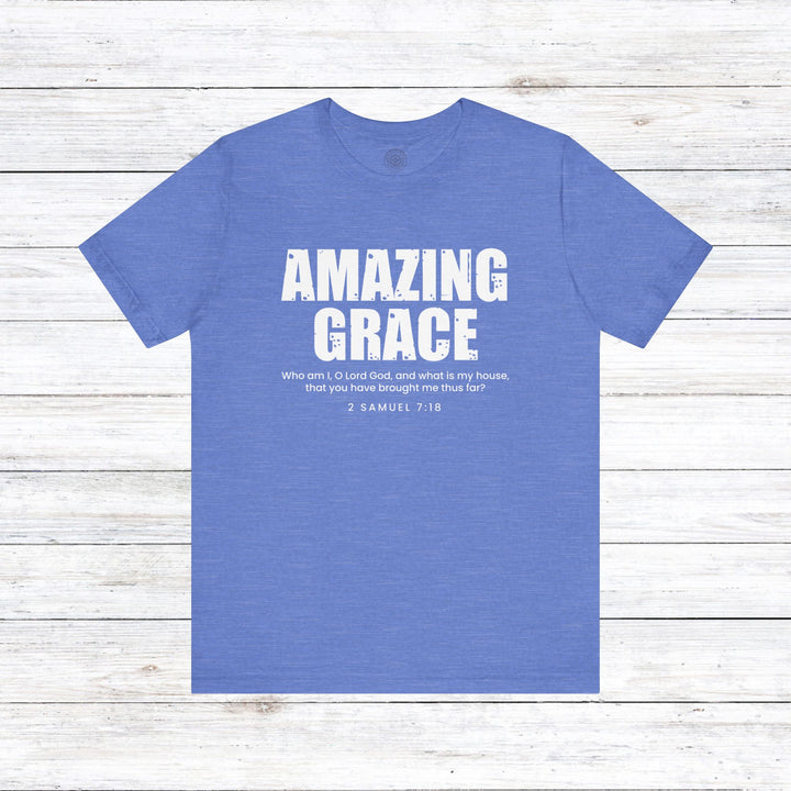 Amazing Grace Unisex T-Shirt T-Shirt Heather Columbia Blue S 