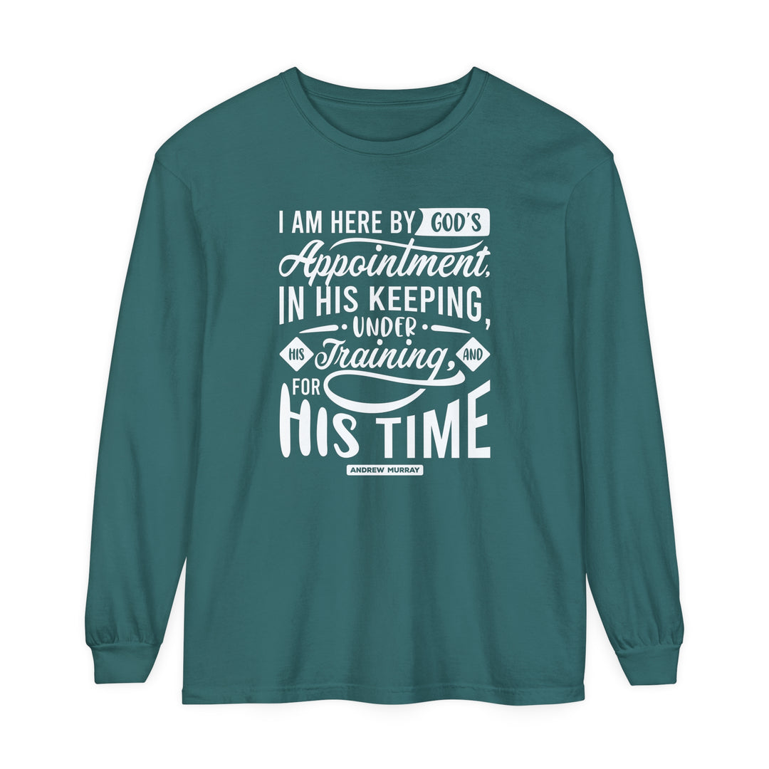 His Time Long Sleeve Shirt Long-sleeve Blue Spruce S 