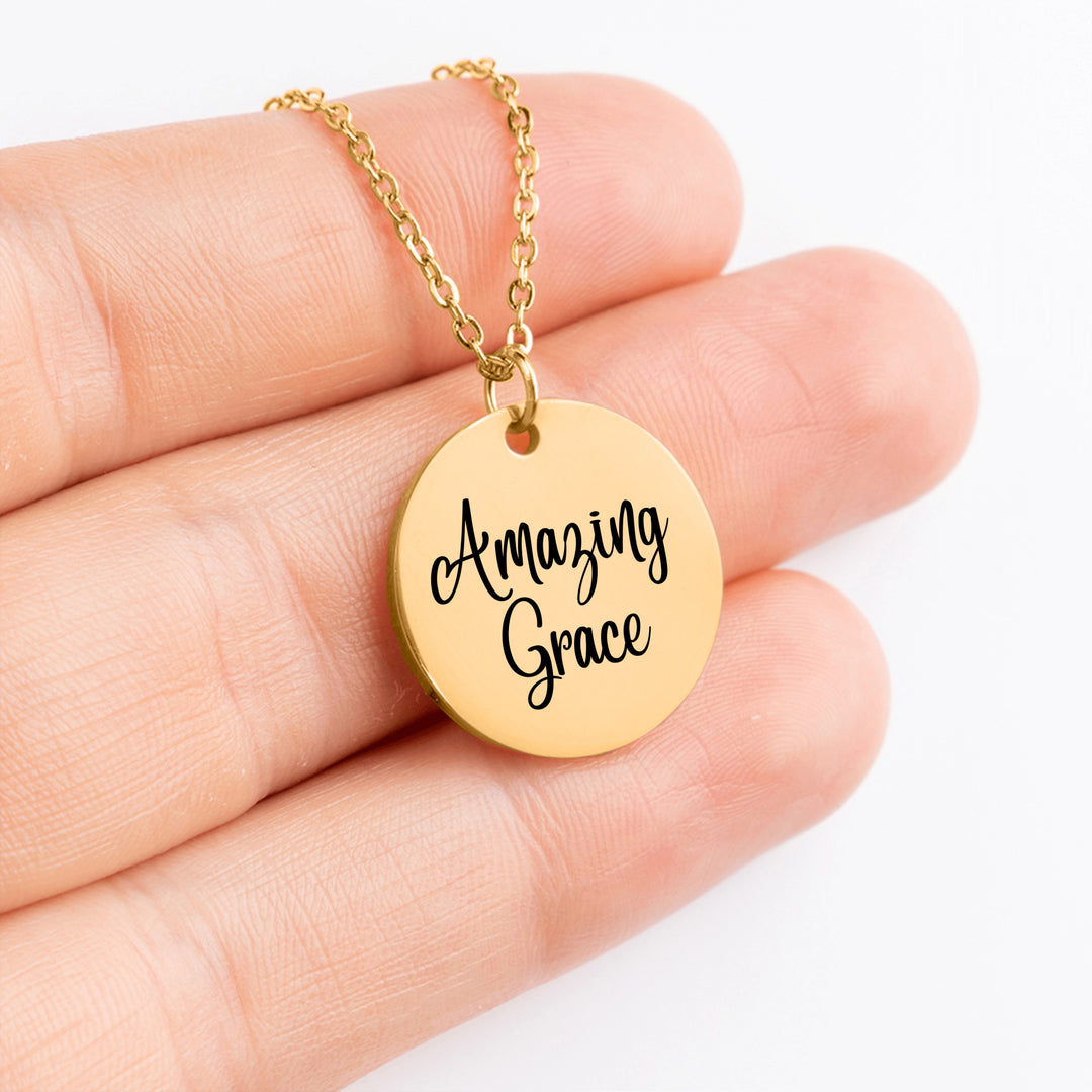 Christian Necklace Amazing Grace Pendant Pendant Necklaces