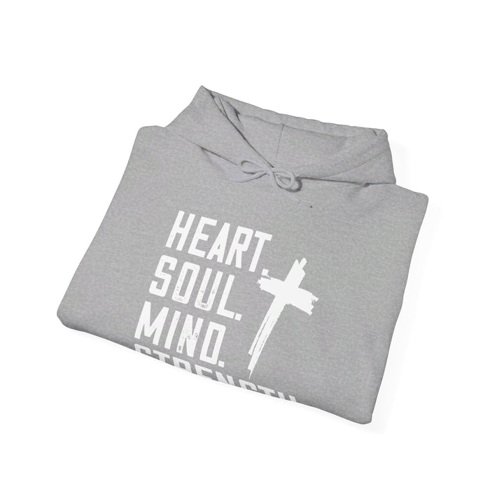 Heart Soul Mind Strength Cross Hoodie Hoodie   