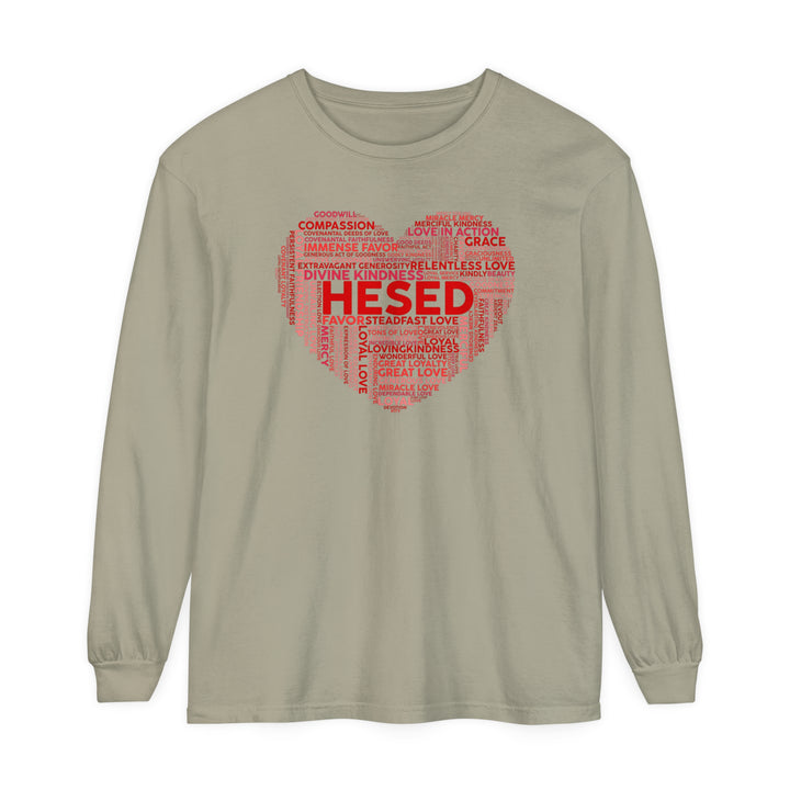 Hesed Heart Cloud Long Sleeve Shirt Long-sleeve Sandstone S 