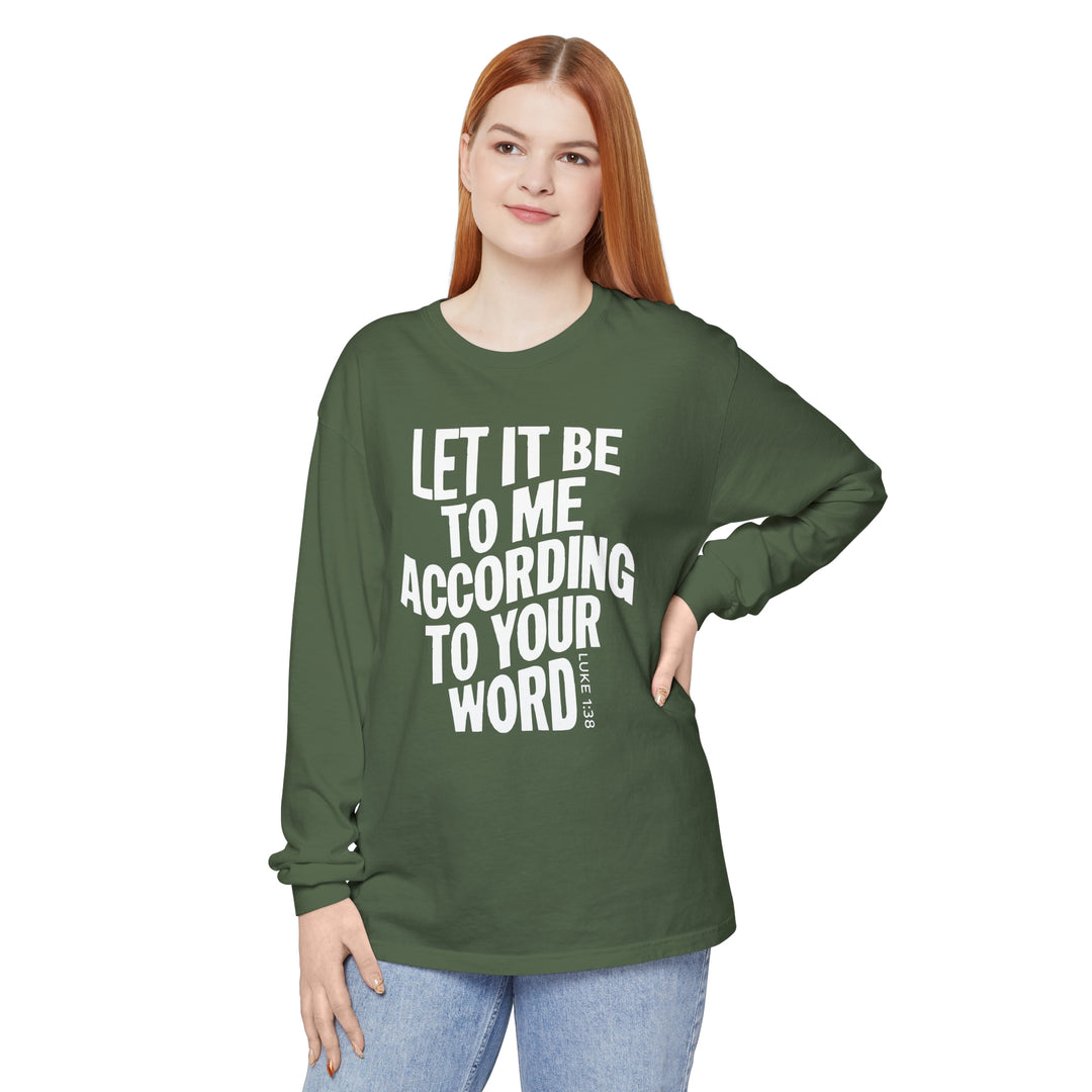 According To Your Word Long Sleeve Shirt Long-sleeve   