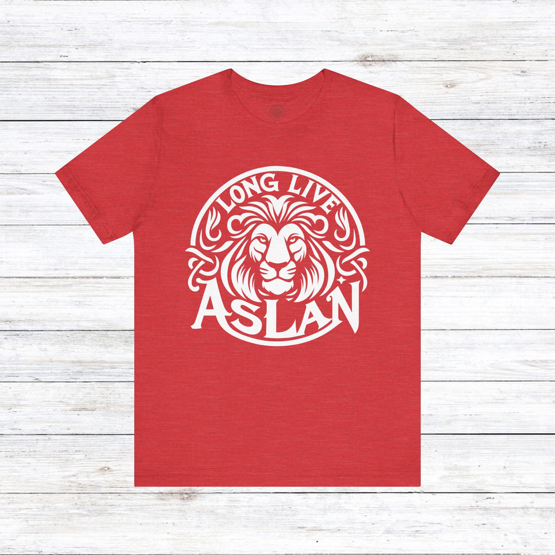 Long Live Aslan Unisex T-Shirt T-Shirt Heather Red S 