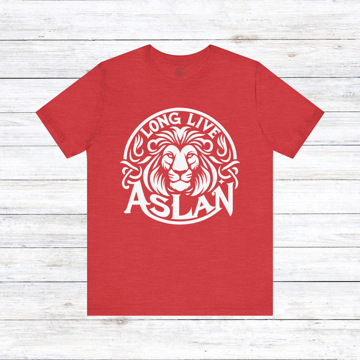 Long Live Aslan Unisex T-Shirt T-Shirt Heather Red S 