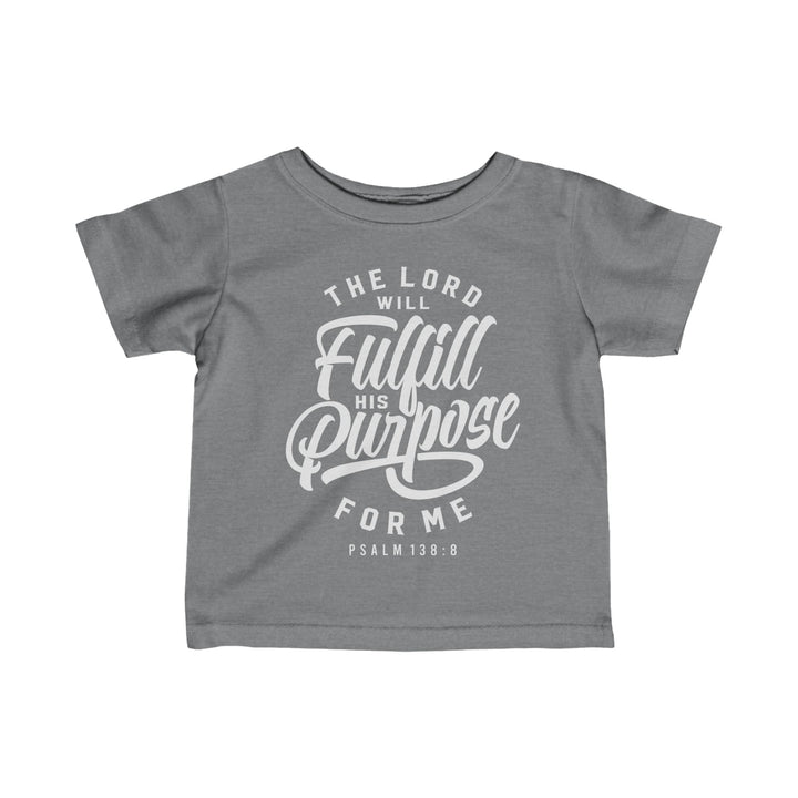 His Purpose Baby Tee Kids clothes Granite Heather 6M 