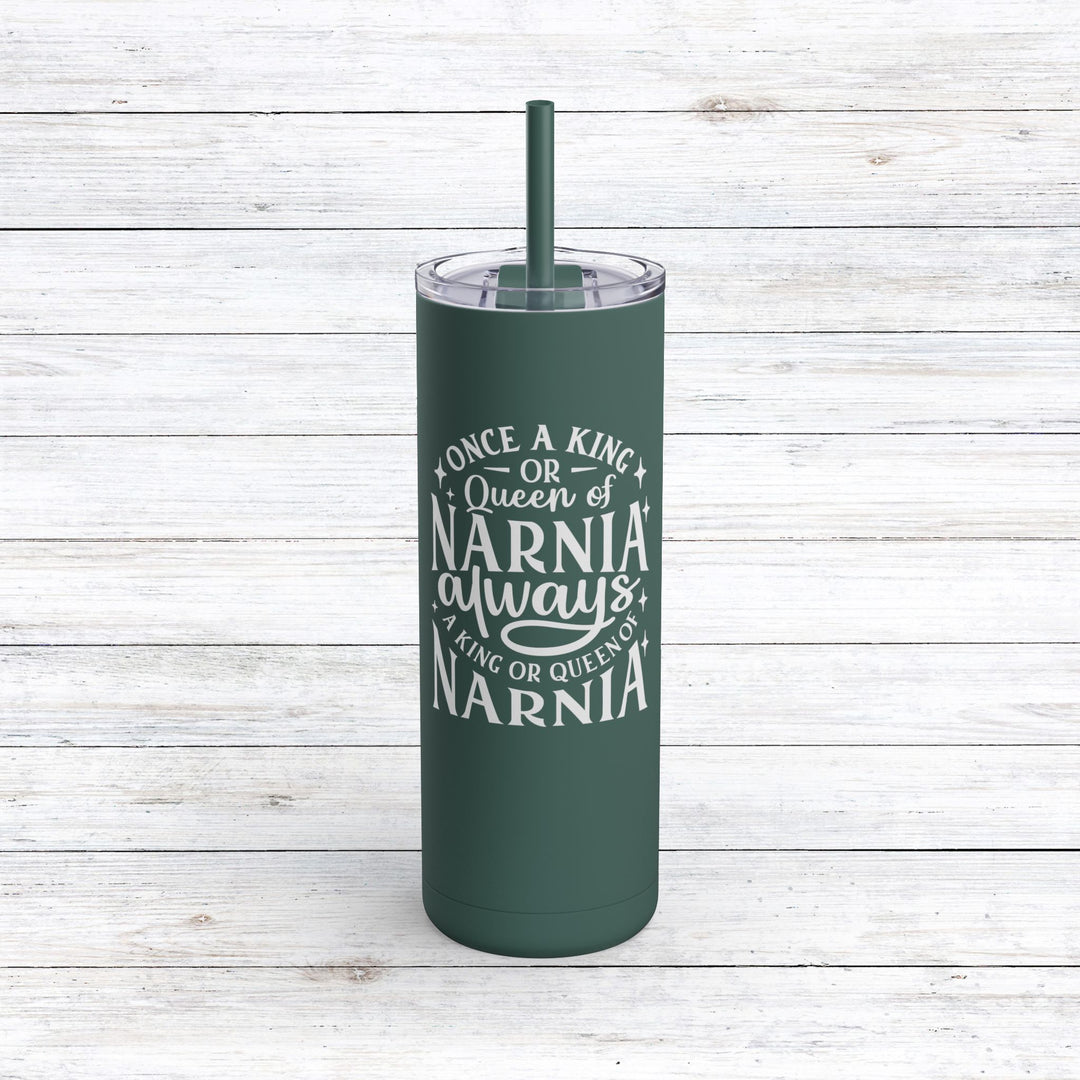 Christian Tumbler King or Queen Narnia Mug Deep Teal 20oz Matte