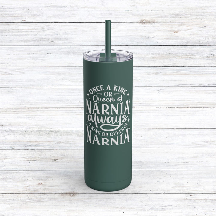 Christian Tumbler King or Queen Narnia Mug Deep Teal 20oz Matte