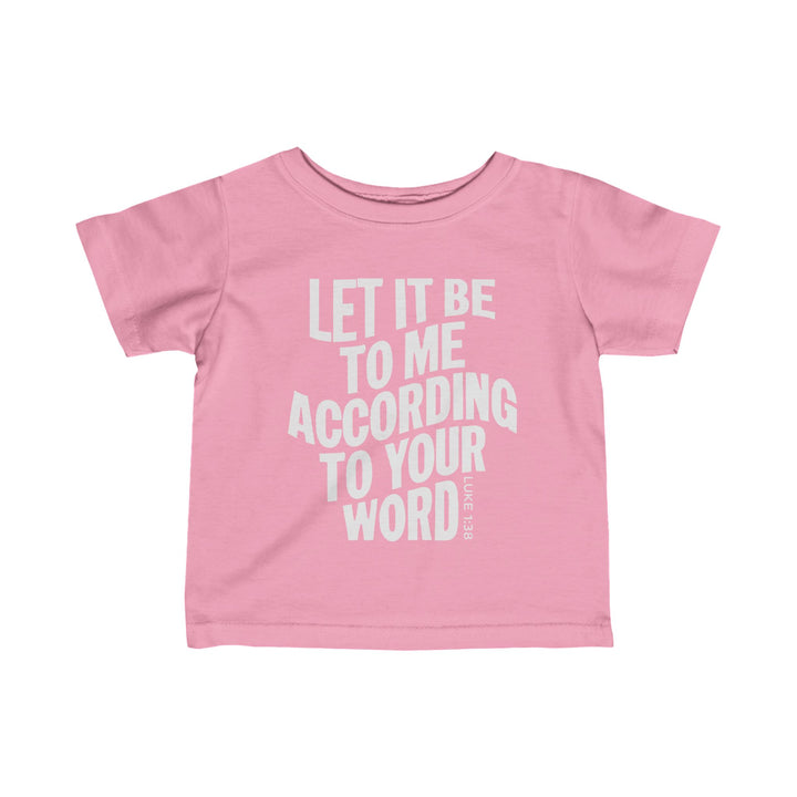 According To Your Word Baby Tee Kids clothes Pink 6M 