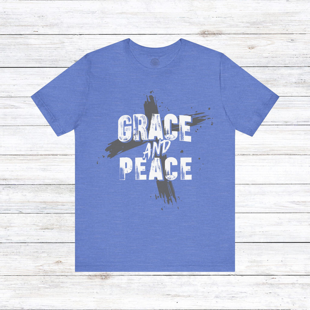 Grace and Peace Unisex T-Shirt T-Shirt Heather Columbia Blue S 