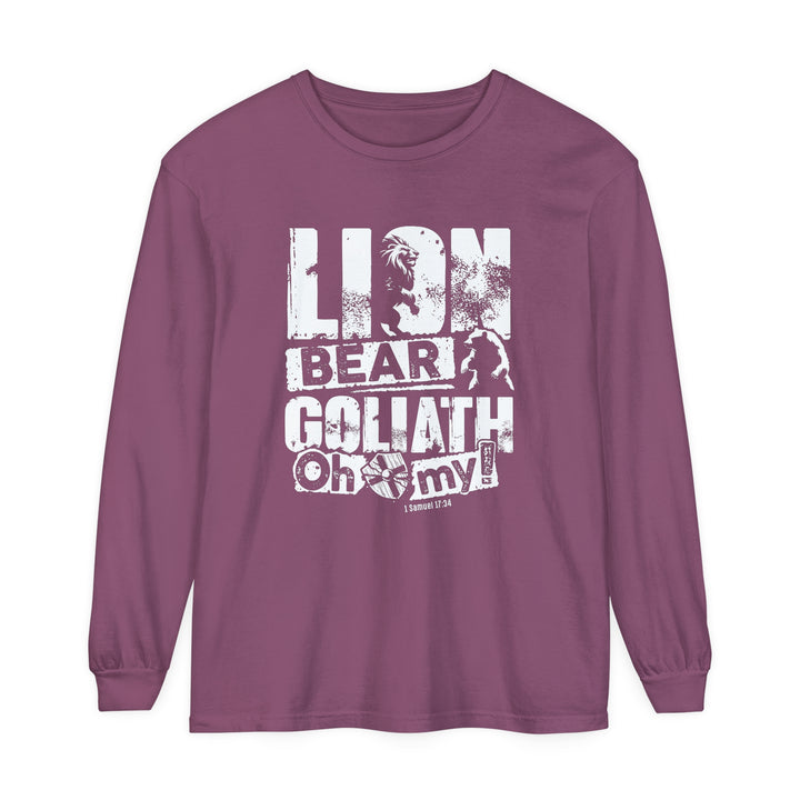 Lion Bear Goliath Long Sleeve Shirt Long-sleeve Berry S 