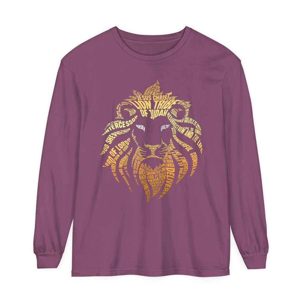 Lion Word Cloud Long Sleeve Shirt Long-sleeve Berry S 