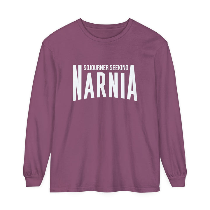 Sojourner Seeking Narnia Long Sleeve Shirt Long-sleeve Berry S 