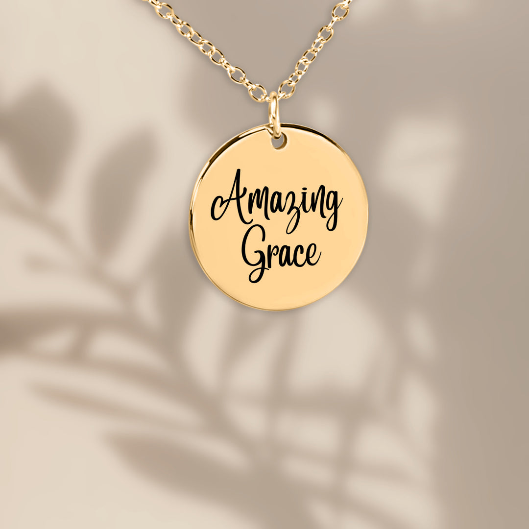 Christian Necklace Amazing Grace Pendant Pendant Necklaces