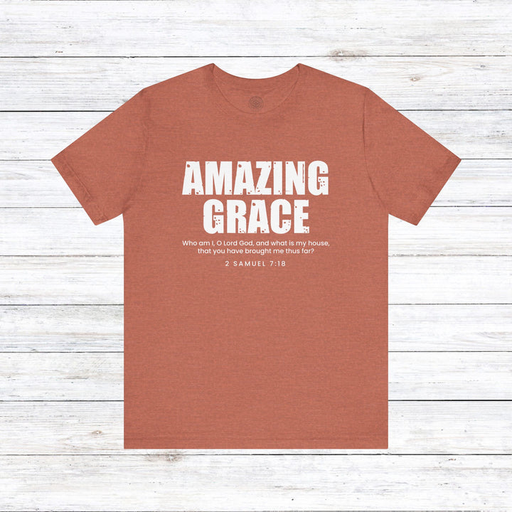 Amazing Grace Unisex T-Shirt T-Shirt Heather Clay S 