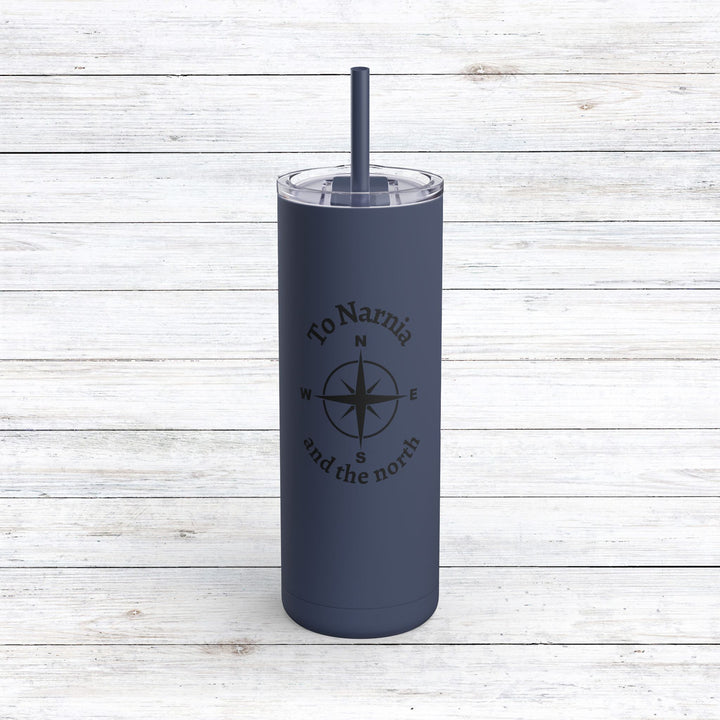 Christian Tumbler To Narnia Mug Indigo 20oz Matte