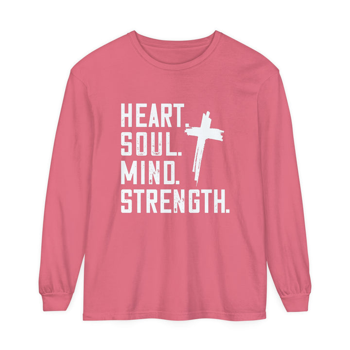 Heart Soul Mind Strength Long Sleeve Shirt Long-sleeve Watermelon S 