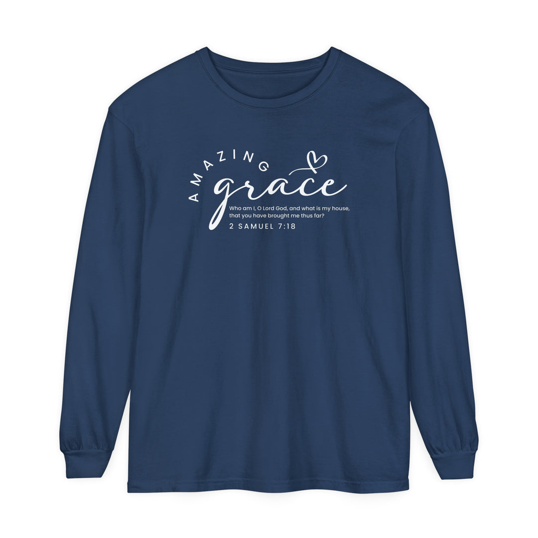 Amazing Grace Heart Long Sleeve Shirt Long-sleeve Midnight S 