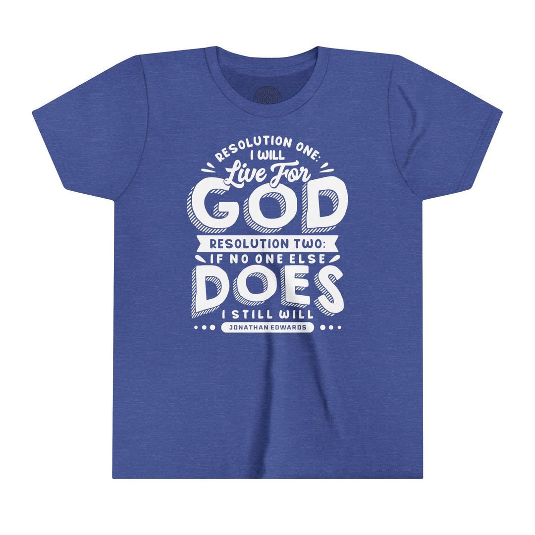 Live For God Youth T-shirt Kids clothes Heather True Royal S 