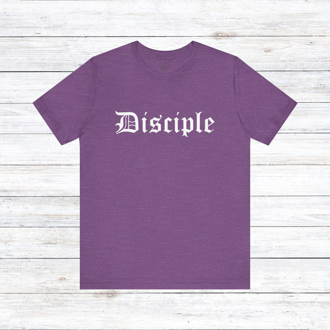 Disciple Old English Unisex T-Shirt T-Shirt Heather Team Purple S 