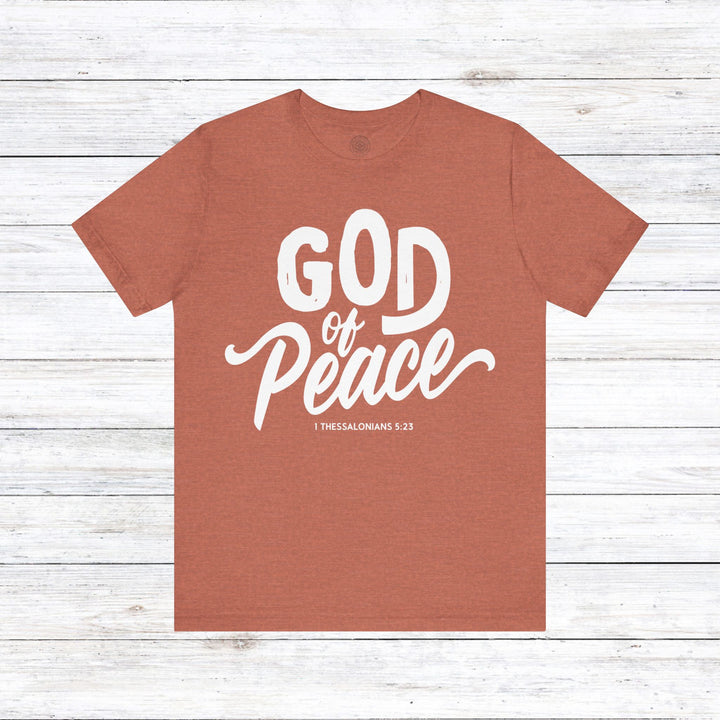 God of Peace Unisex T-Shirt T-Shirt Heather Clay S 