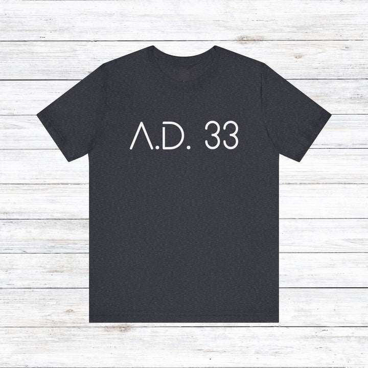 AD 33 Unisex T-Shirt T-Shirt Heather Navy S 