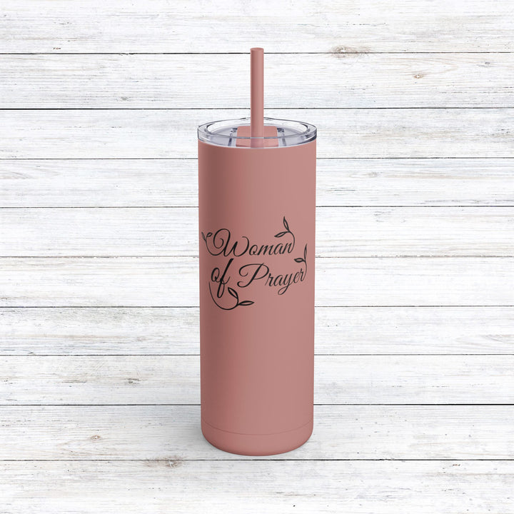 Christian Tumbler Woman of Prayer Mug Dusty Rose 20oz Matte