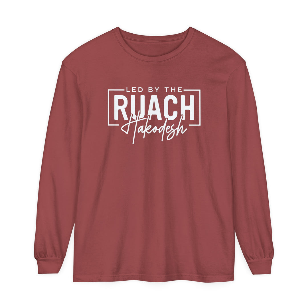 Led By Ruach Hakodesh Long Sleeve Shirt Long-sleeve Brick S 