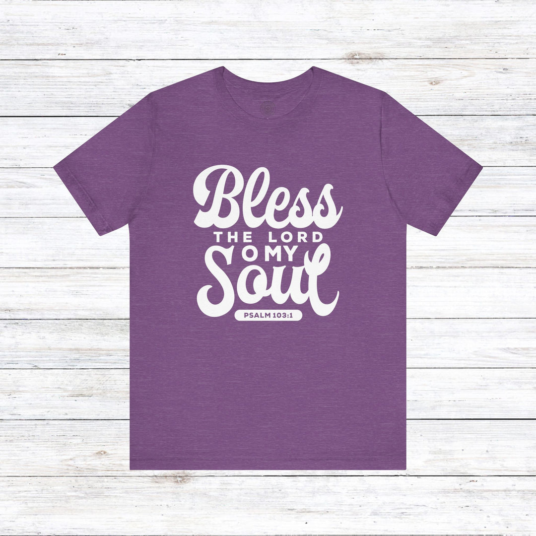 Bless The Lord Unisex T-Shirt T-Shirt Heather Team Purple S 