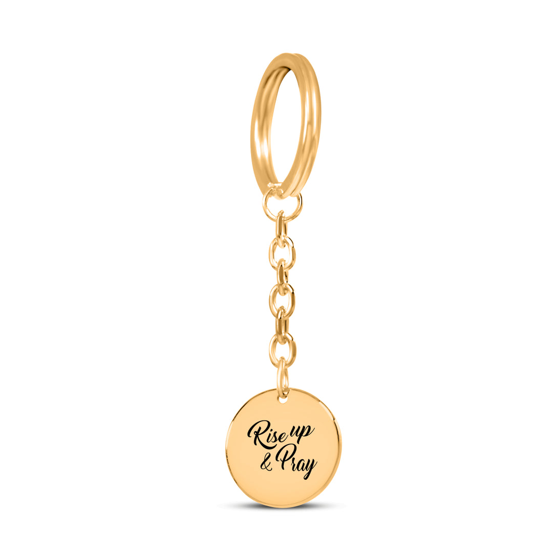 Christian Keychain Rise Up and Pray Pendant Pendant Keychains