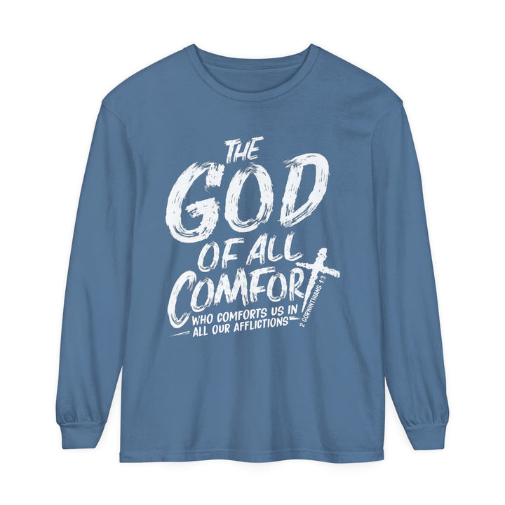 God of All Comfort Long Sleeve Shirt Long-sleeve Blue Jean S 