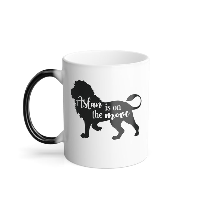 Christian Coffee Mug Aslan Is On The Move Color Morphing Mug 11oz  