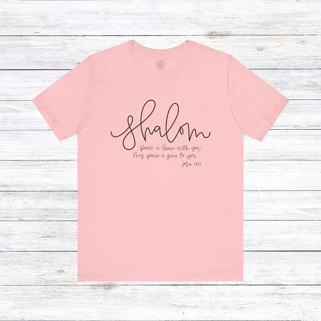 Shalom Peace Unisex T-Shirt T-Shirt Pink S 