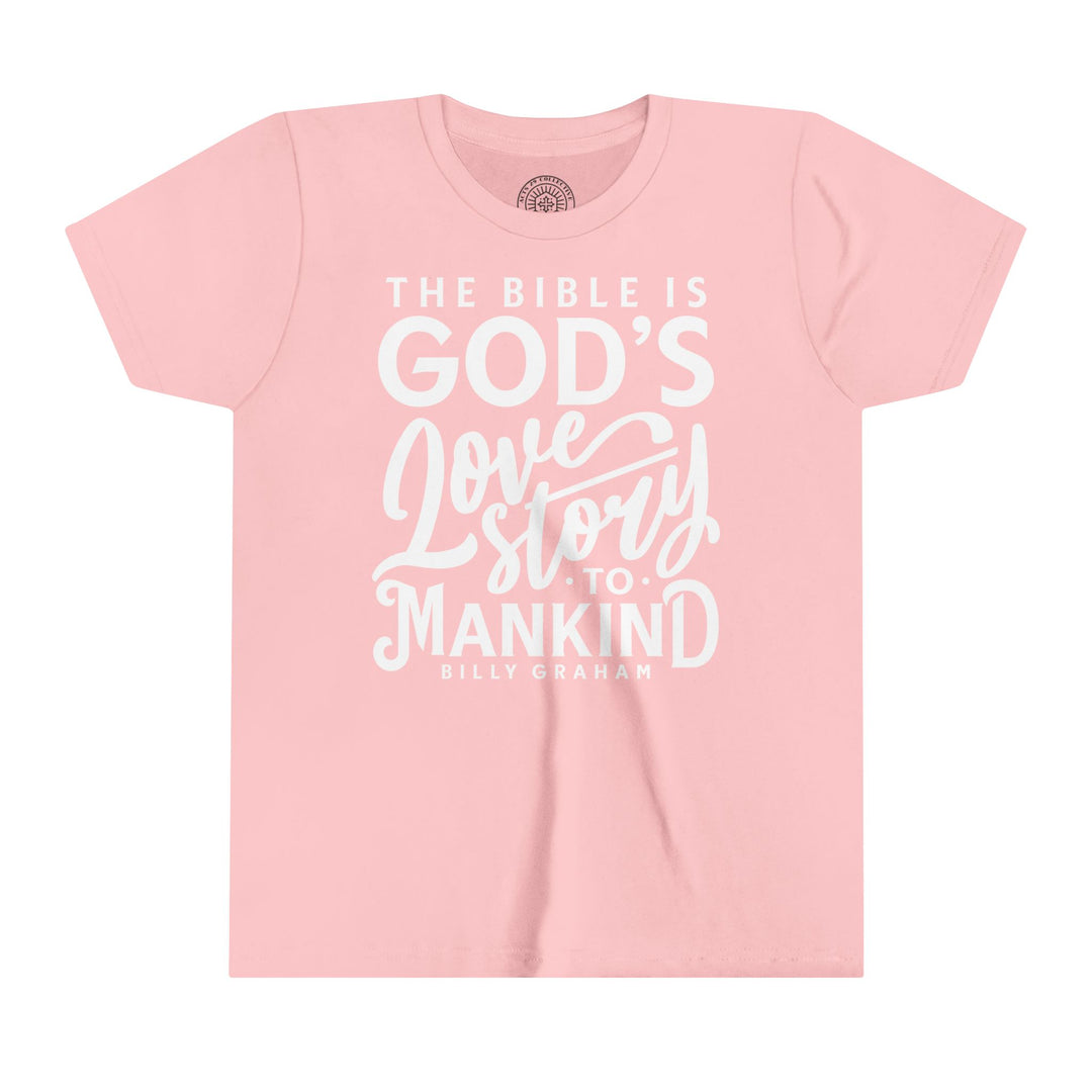 God's Love Story Youth T-shirt Kids clothes Pink S 