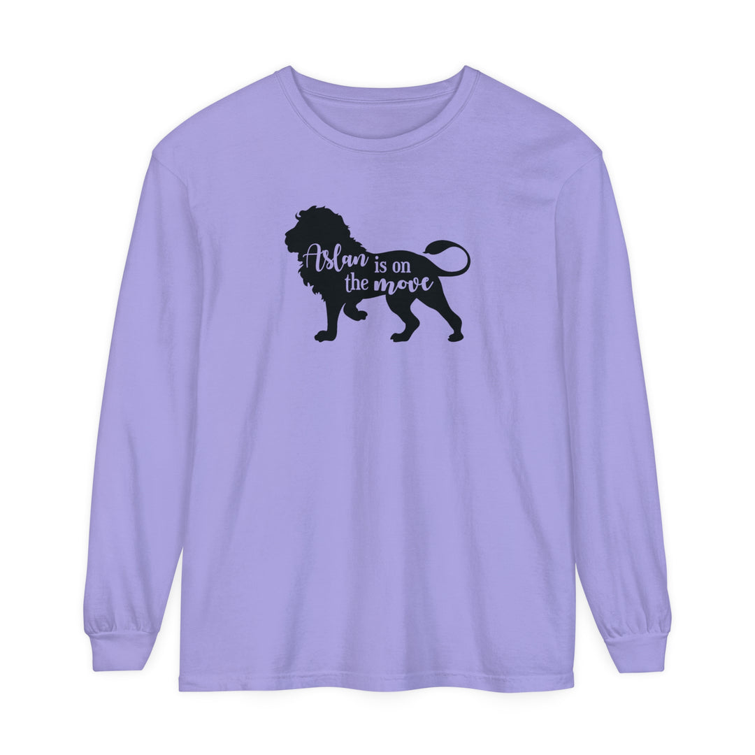 Aslan Is On The Move Long Sleeve Shirt Long-sleeve Violet S 